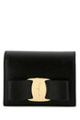 SALVATORE FERRAGAMO Elegant Black Leather Mini Wallet (11 cm x 8 cm x 2.5 cm)