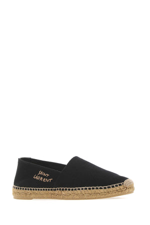 SAINT LAURENT Classic Black Canvas Espadrilles for Men