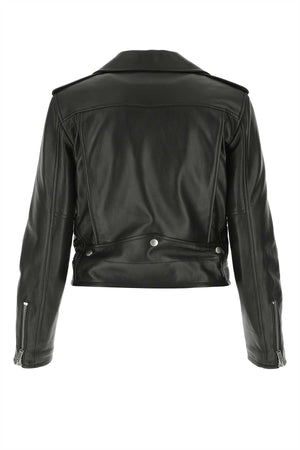 SAINT LAURENT Classic Black Nappa Leather Jacket for Women