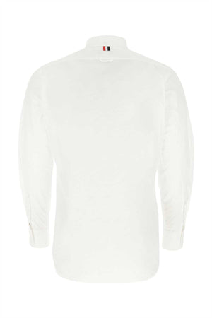 THOM BROWNE Classic White Cotton Shirt for Men