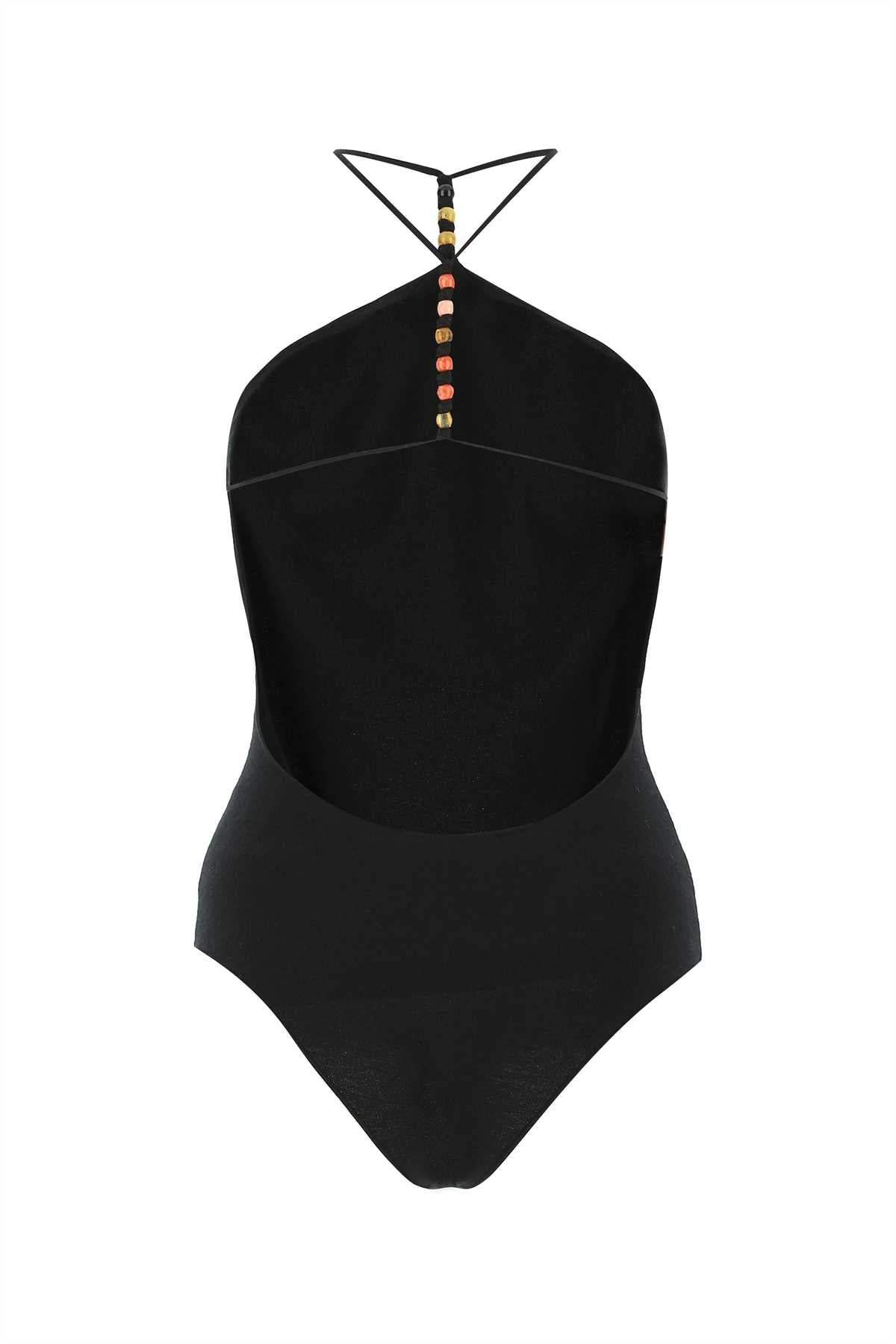 BOTTEGA VENETA Black Stretch Cashmere Blend Bodysuit