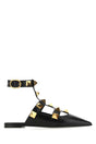 VALENTINO GARAVANI Black Leather Roman Stud Slippers for Women