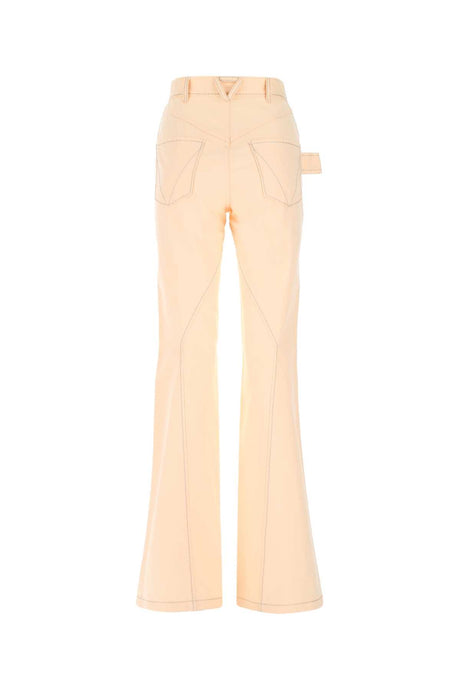 BOTTEGA VENETA Peach Cotton Wide Leg Pants