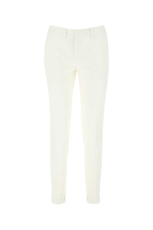 SAINT LAURENT Ivory Wool Trousers for Women - 23S Collection