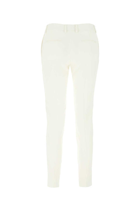 SAINT LAURENT Ivory Wool Trousers for Women - 23S Collection