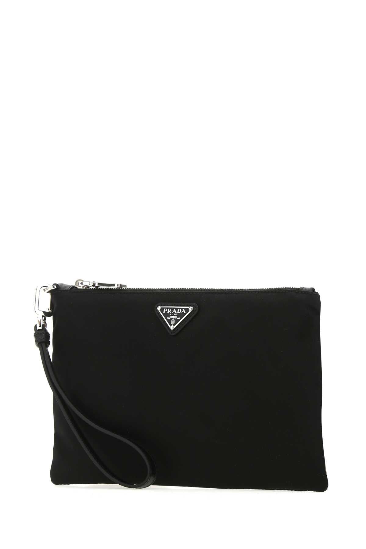 PRADA Sleek Black Recycled Nylon Mini Clutch - 23 cm x 14 cm