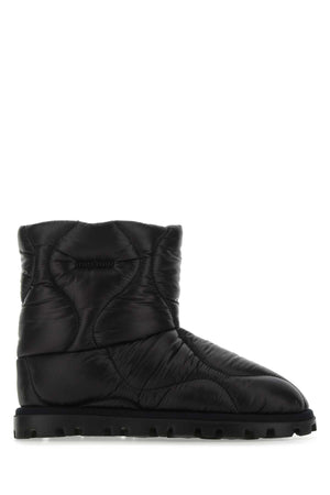 MIU MIU Chic Black Nylon Ankle Boots for Women