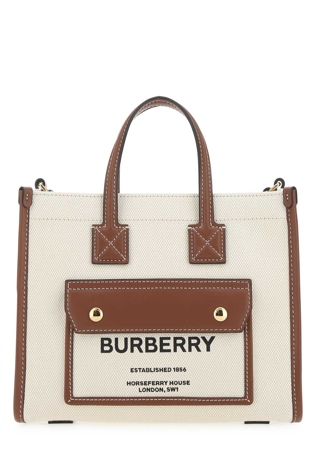 BURBERRY Two-Tone Mini Handbag