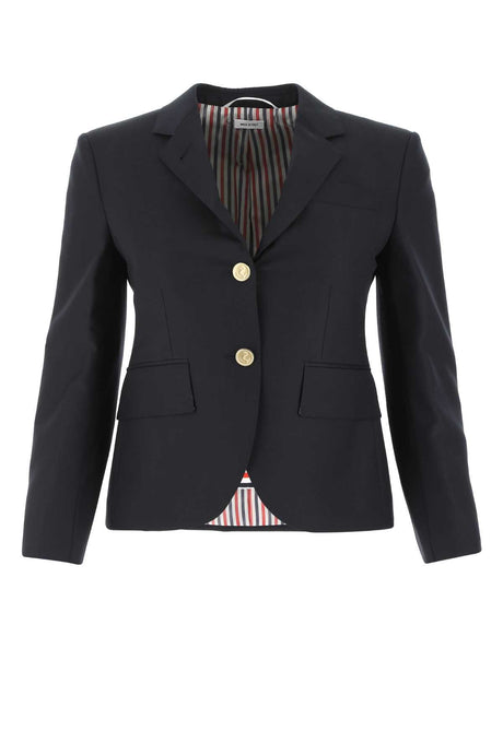 THOM BROWNE Midnight Wool Blazer for Women