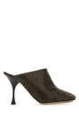 BOTTEGA VENETA Embellished Suede Sparkle Dot Sock Flat - 9 cm Heel Height