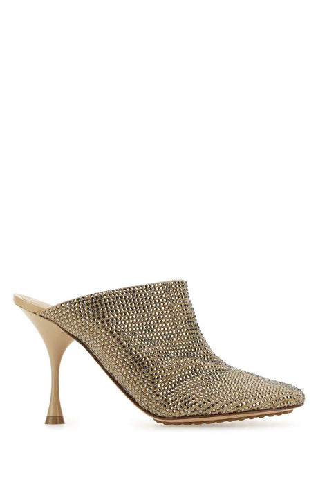 BOTTEGA VENETA Embellished Suede Sparkle Dot Sock Flat with 9 cm Heel