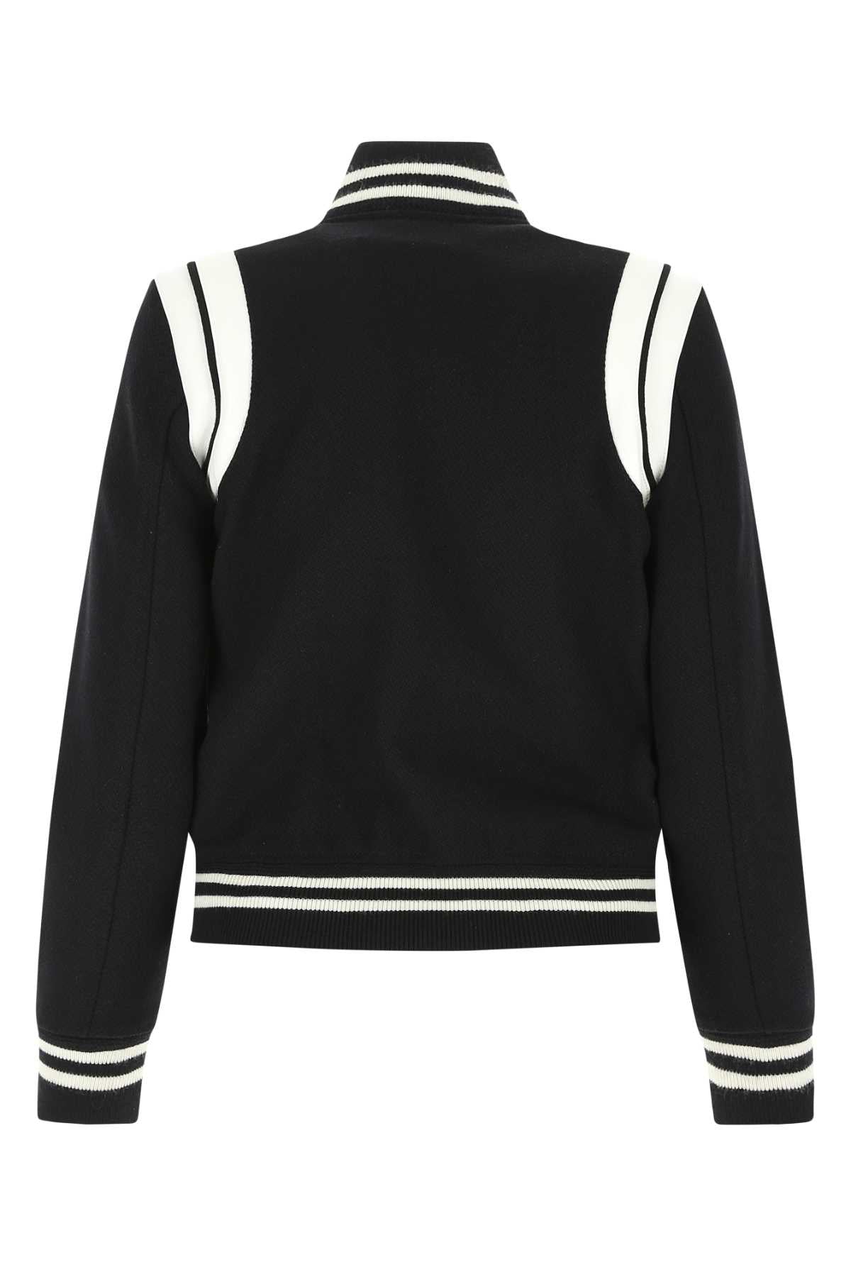 SAINT LAURENT Chic Wool Blend Bomber Jacket for Women