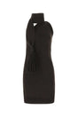 BOTTEGA VENETA Chic Dark Brown Wool Mini Dress for Women