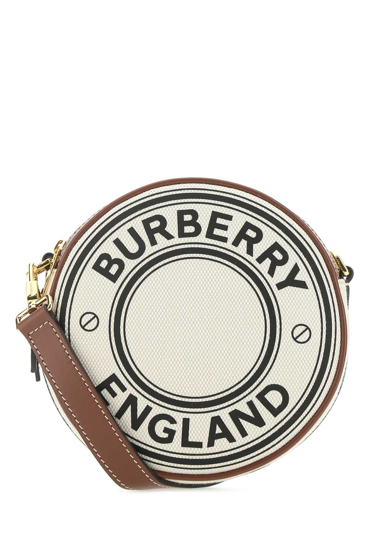 BURBERRY Two-tone Mini Canvas and Leather Crossbody Handbag