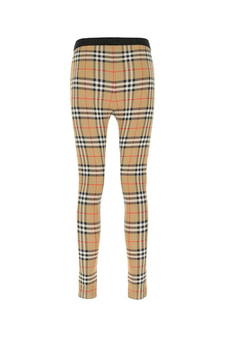 BURBERRY Checked Stretch Nylon Leggings for Women