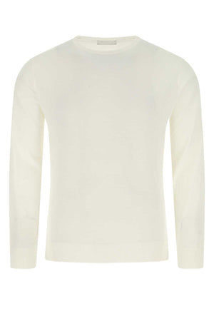 PRADA Classic Ivory Wool Sweater for Men