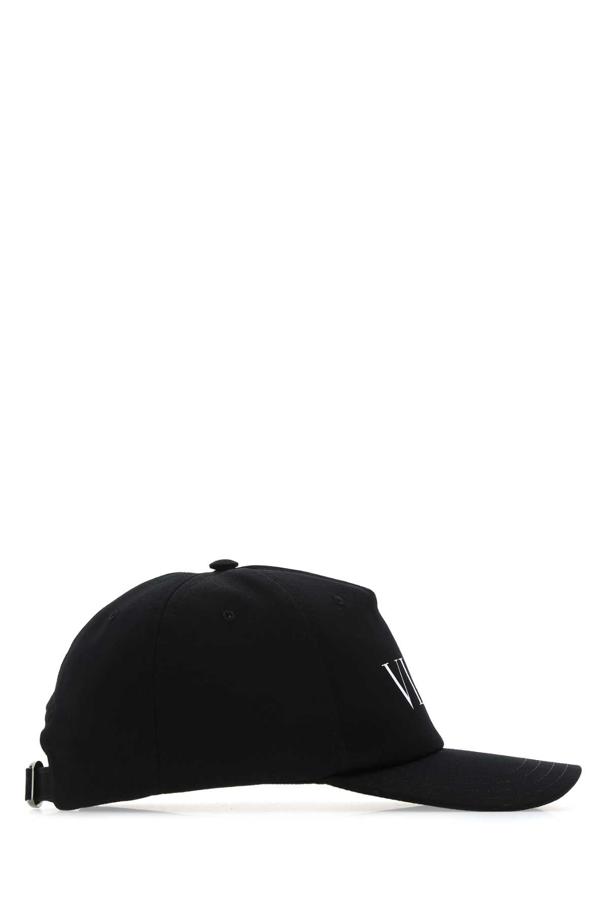 VALENTINO GARAVANI Classic Black Cotton Baseball Cap