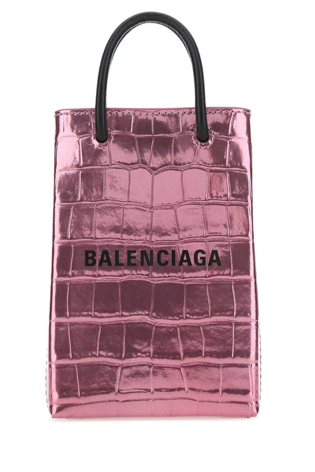 BALENCIAGA Mini Pink Leather Phone Case