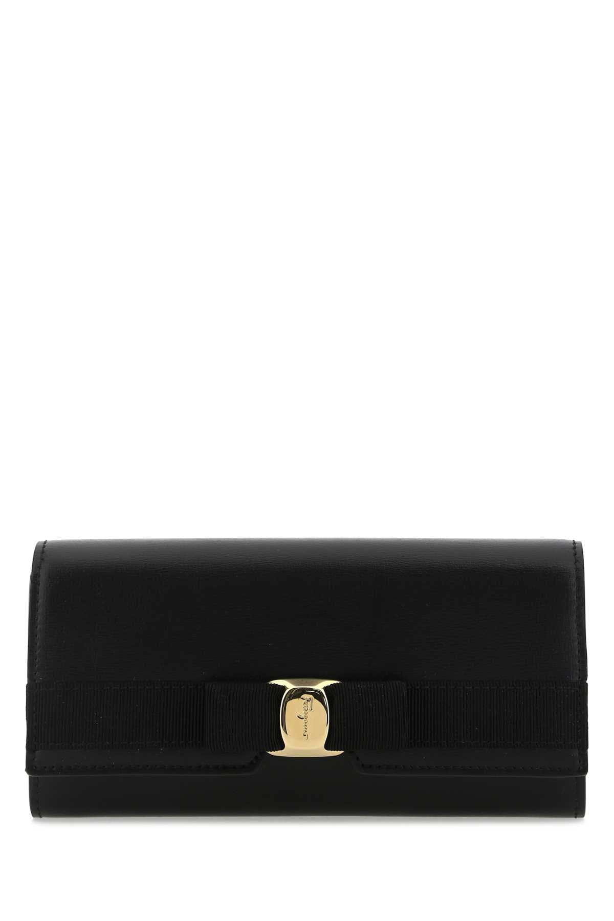 SALVATORE FERRAGAMO Classic Black Leather Wallet