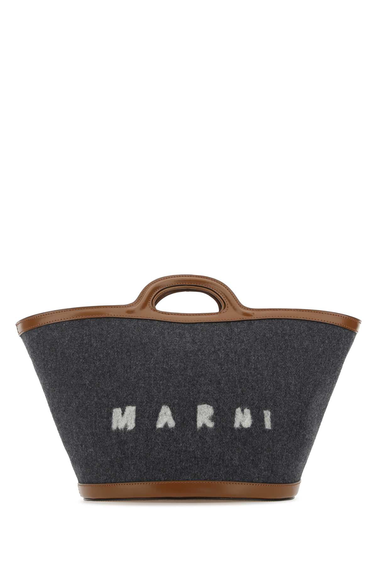 MARNI Mini Two-Tone Felt & Leather Handbag