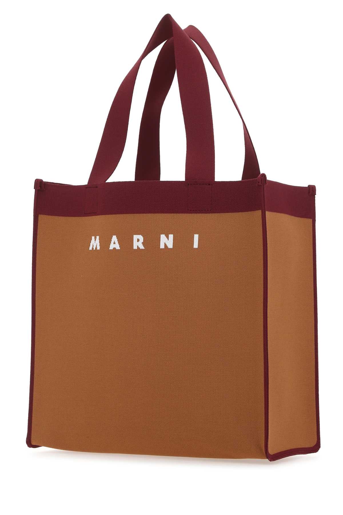 MARNI Modern Two-Tone Medium Shopping Handbag