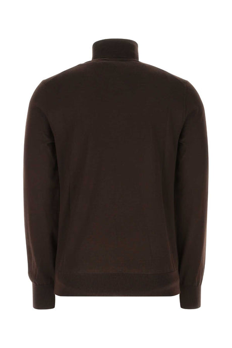 DOLCE & GABBANA Sophisticated Dark Brown Cashmere Blend Sweater for Men - Size M