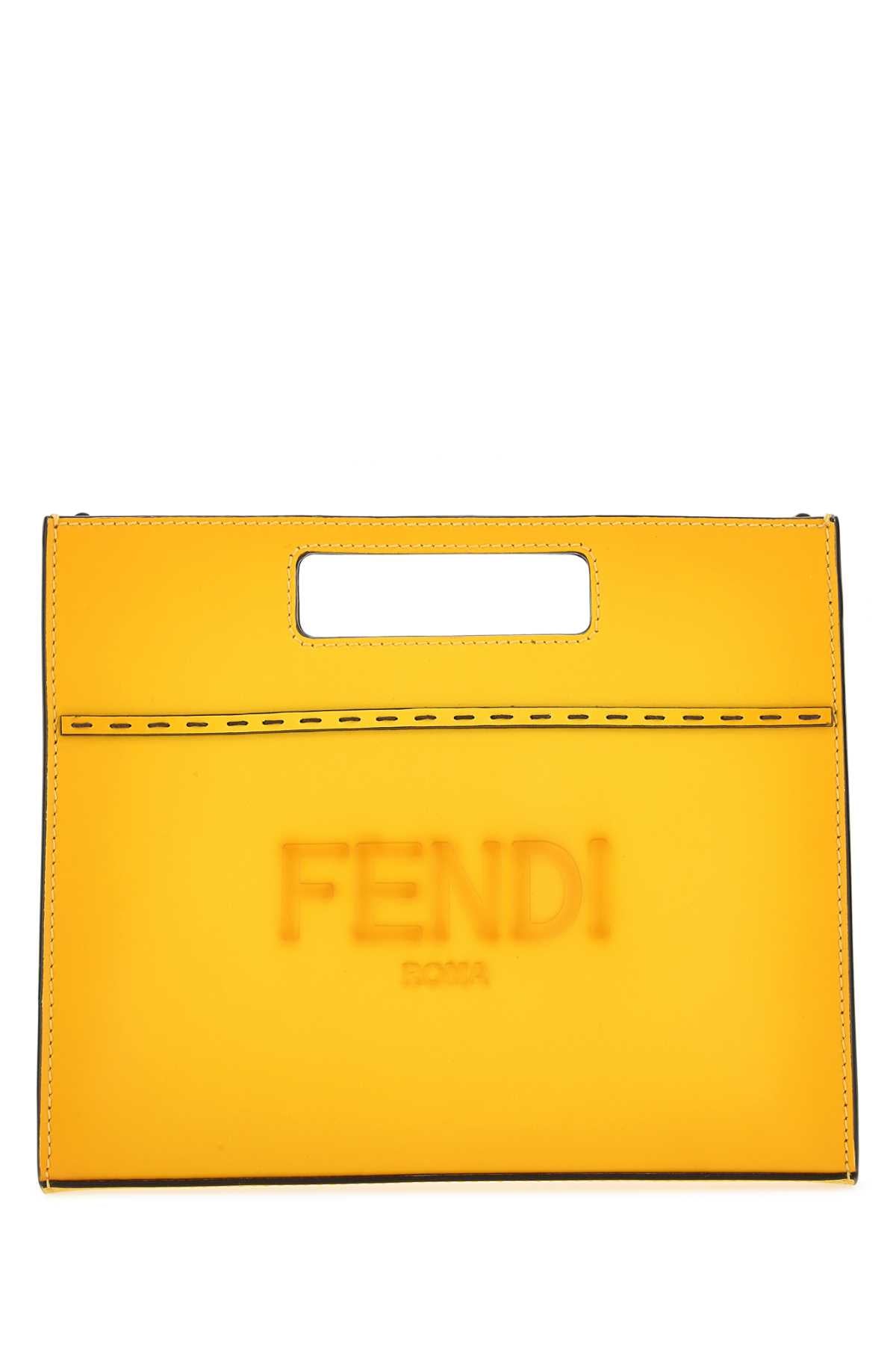 FENDI Classic Yellow Mini Handbag - 24 cm x 19 cm