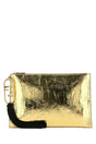 FENDI Mini Leather Clutch in Gold