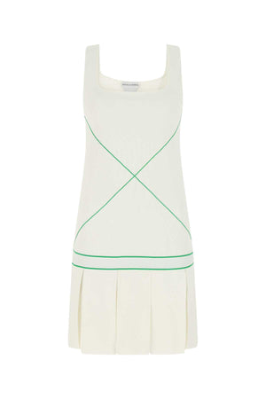 BOTTEGA VENETA Elegant White Viscose-Blend Dress for Women