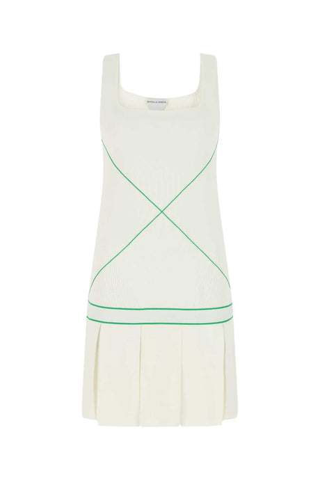 BOTTEGA VENETA Elegant White Viscose-Blend Dress for Women