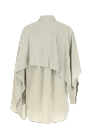 QUIRA Light Grey Silk Blouse