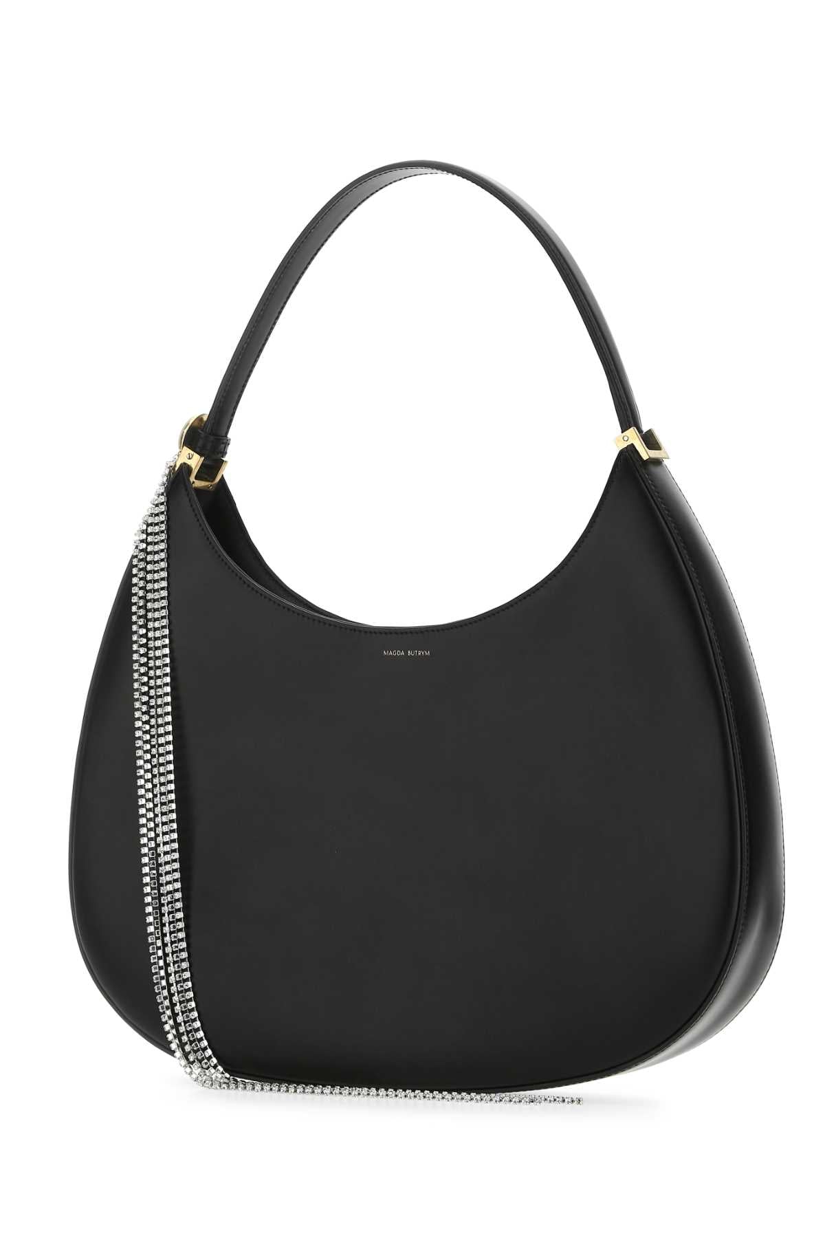 MAGDA BUTRYM Vesna Large Black Leather Shoulder Bag - 30 cm x 29 cm