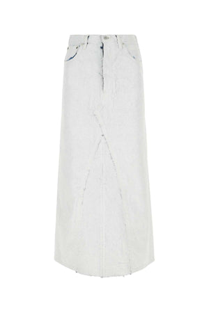 MAISON MARGIELA Chic White Denim Mini Skirt for Women