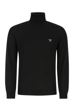 PRADA Men's Wool Knit Sweater - Classic Black