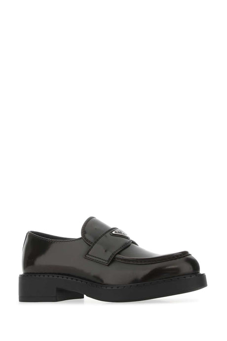 PRADA Classic Dark Brown Leather Loafers for Men