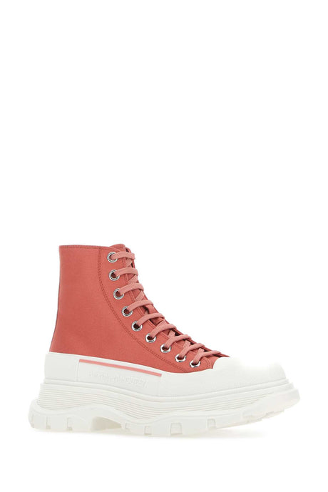 ALEXANDER MCQUEEN Pastel Pink Leather Tread Slick Sneakers for Women