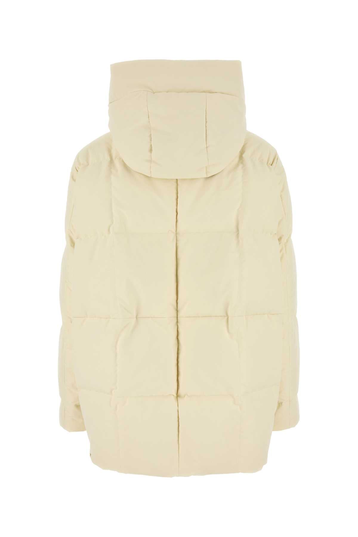 JIL SANDER Cream Polyester Down Jacket for Women