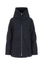 JIL SANDER Navy Blue Polyester Puffer Down Jacket for Women