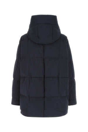 JIL SANDER Navy Blue Polyester Puffer Down Jacket for Women