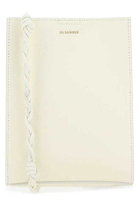 JIL SANDER Mini Ivory Leather Tangle Shoulder Handbag