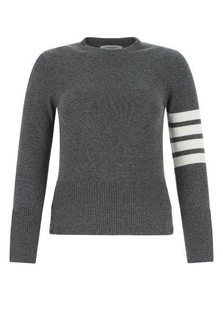 THOM BROWNE Wool Sweater for Women - Dark Grey