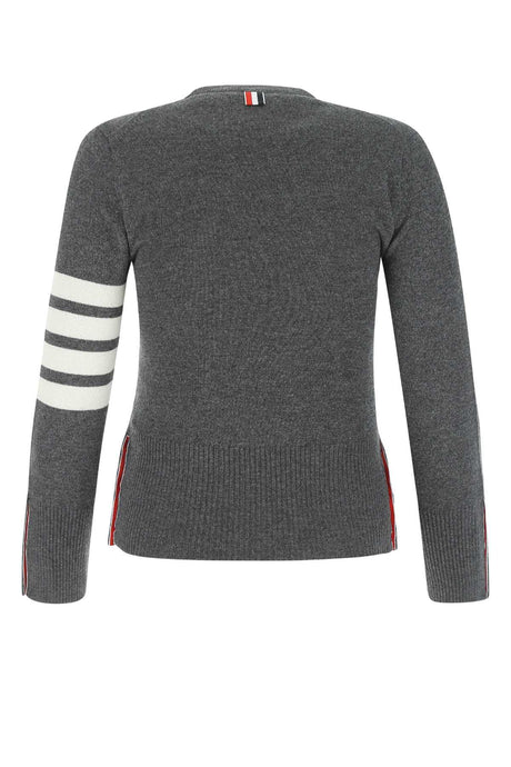 THOM BROWNE Wool Sweater for Women - Dark Grey