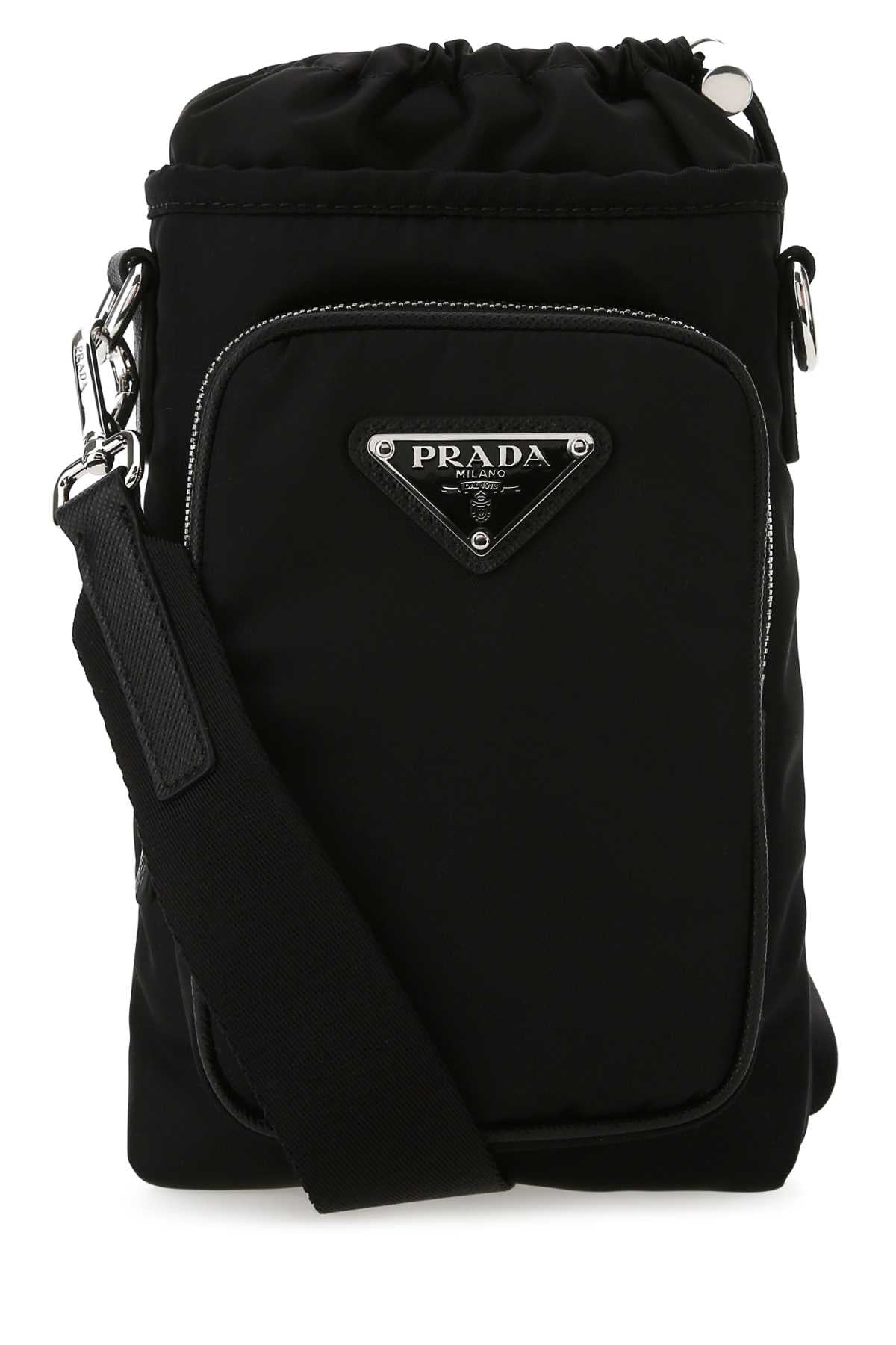 PRADA Mini Phone Case - Classic Black Nylon Accessory