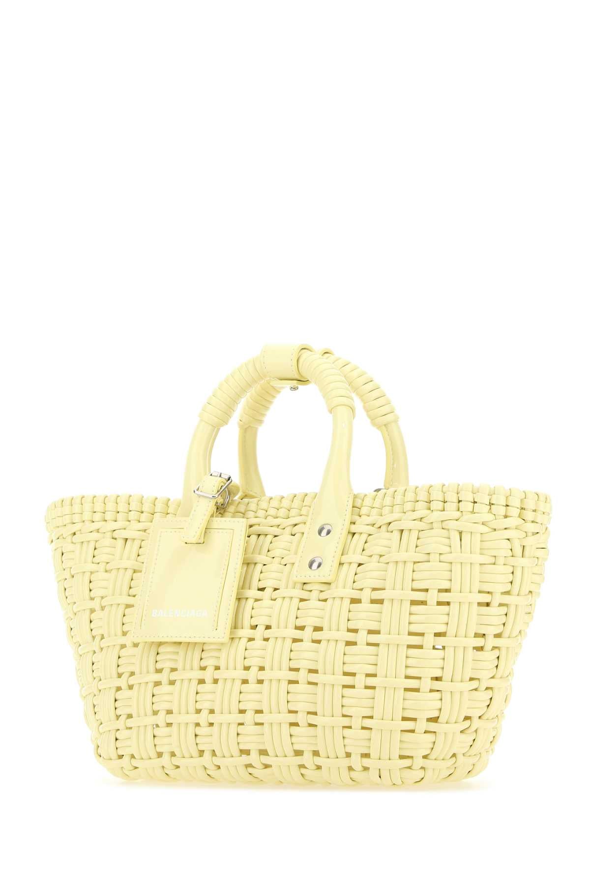 BALENCIAGA Pastel Yellow Mini Bistro XS Handbag