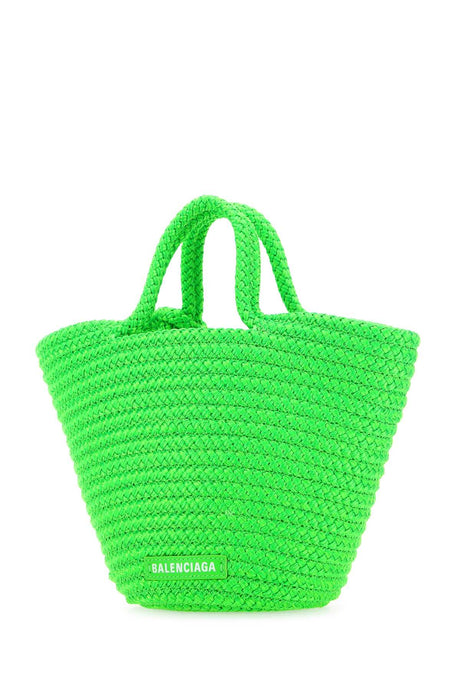 BALENCIAGA Mini Fluo Green Rope Handbag