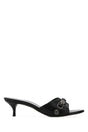 BALENCIAGA Elegant Black Leather Cagole Flats with 5.5 cm Heel