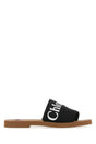 CHLOE Luxe Black Linen Slippers