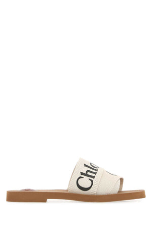 CHLOE Linen Woody Slippers for Women