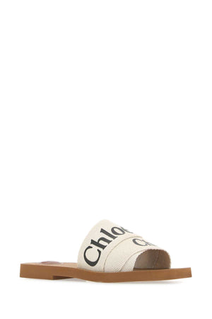 CHLOE Linen Woody Slippers for Women