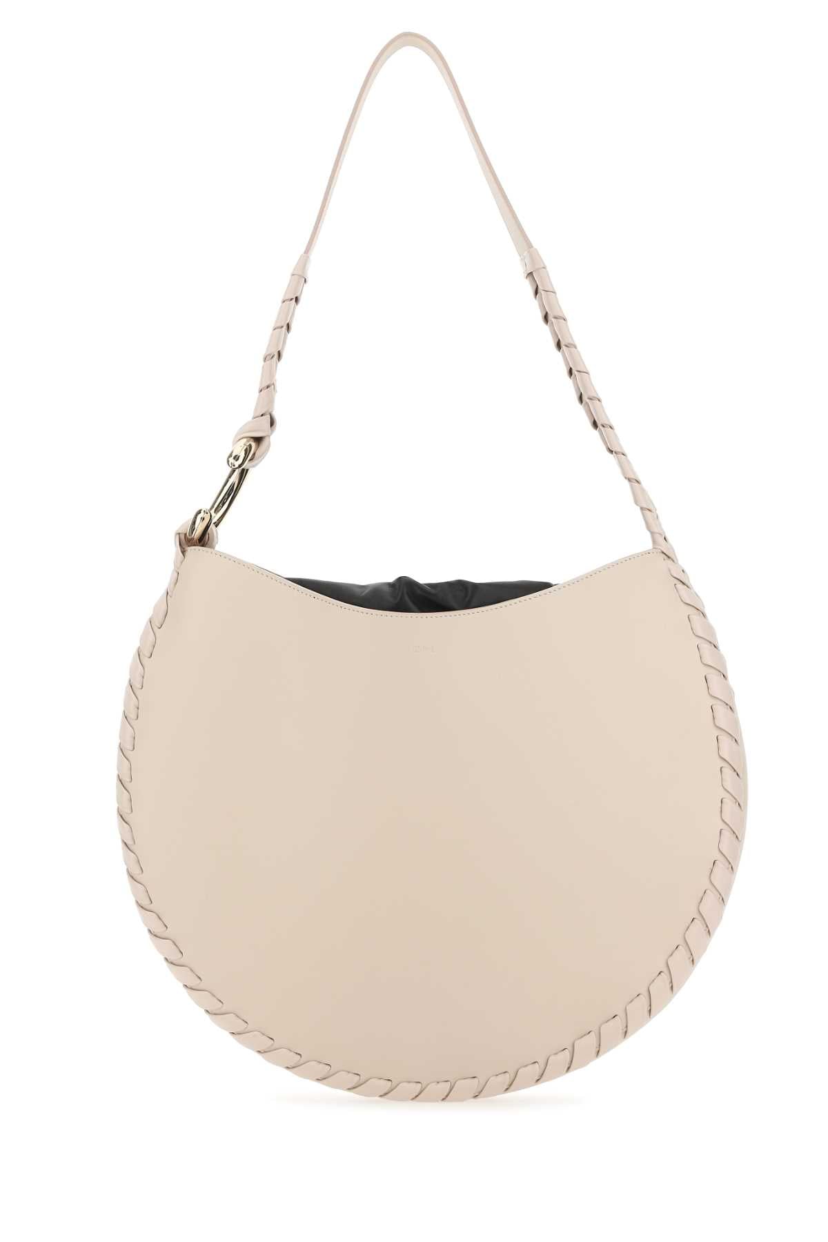 CHLOE Ivory Leather Large Mate Shoulder Handbag - 34cm